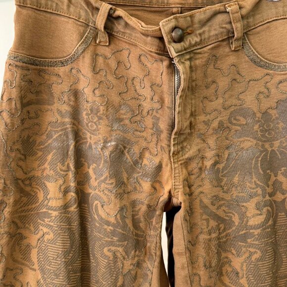 Vintage BrazilRoxx Embellished Brown Jeans Size 8 | Boho Western Y2K Denim - Picture 5 of 8